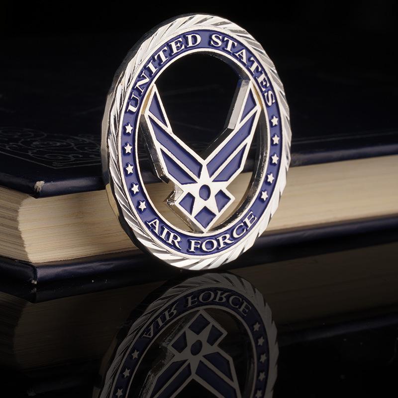 Hollow-out design, Air Force medal, military commemorative medal, emblem, military enthusiast collection, creative coin, luck, honor, small gift