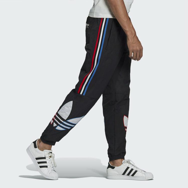 Adidas Originals Tricol Stripe Logo Joggers Men Bottoms Black GN3577