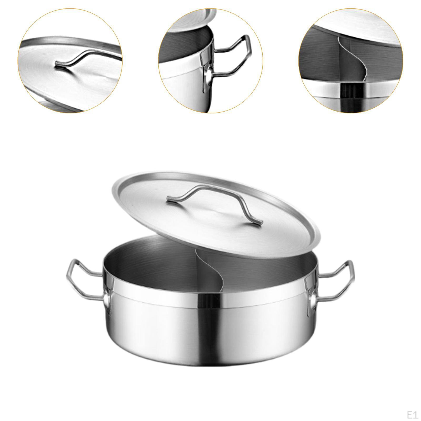 Кастрюля с разделителем Китайская крышка 2-сторонняя кастрюля для супа Толстая кухонная — фото 5