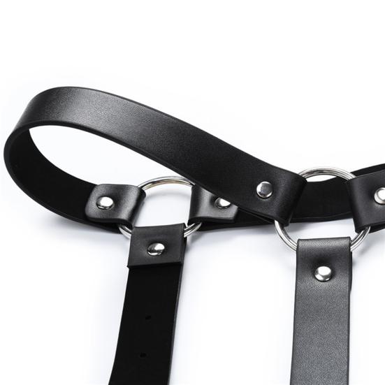 Nastavitelný kožený postroj Body Restraint Bondage popruh pro dospělé sexuální hračky