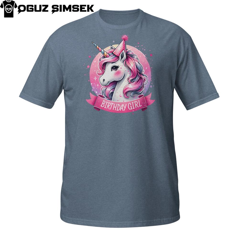 

Unicorn Birthday Girl T-Shirt | Cute Pink Magical Party Tee Gift for Kids 3XL