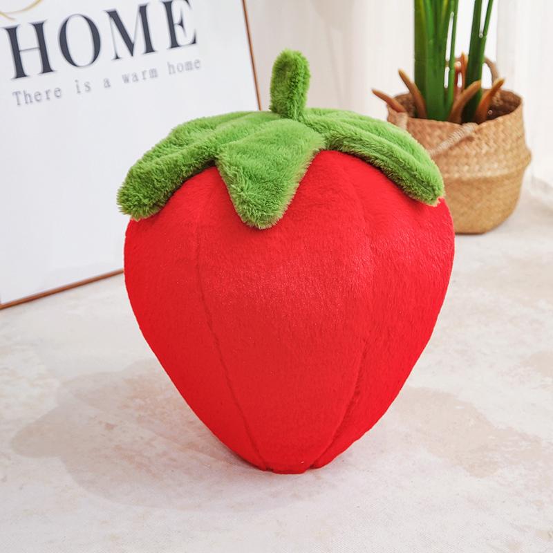 1pc 23/35cm Strawberry Pillow Plush Toy Handmade Doll Cartoon Anime Cute Cushion Home Decoration Children's Birthday Gift Toy