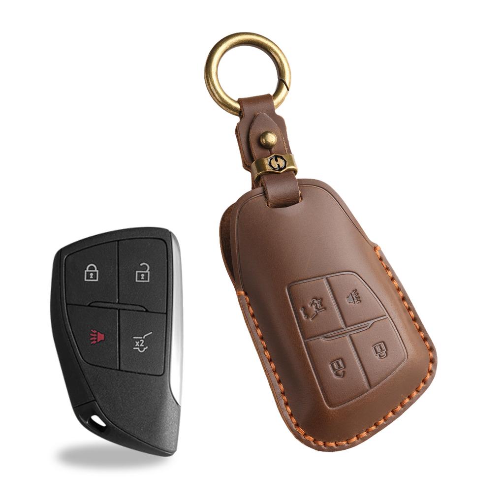 Retro Leather Key Cover For New Buick Envision High-End Leather Protection Car Key Protection Bag