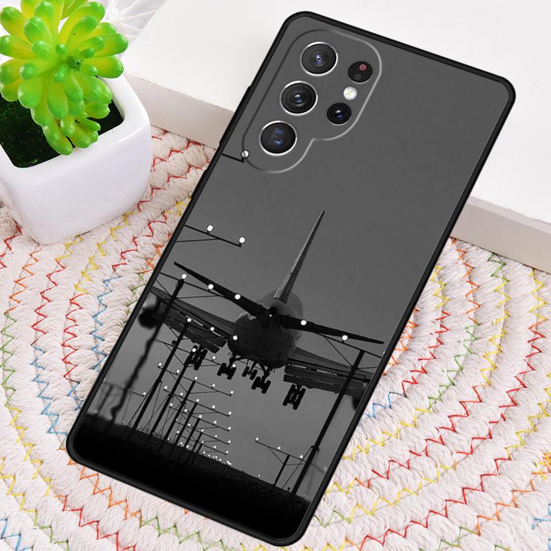 Aircraft Airplane Fly Travel Phone Case for Samsung Galaxy note 10 pro S26 Ultra S23 S24 FE S25 S21 S22 PLUS shockproof Cove