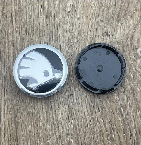 ABCDGE1 20pcs 3D 56mm 65mm For Skoda Car emblem Wheel hub Center Cap Badge covers sticker Decals Styling accessories