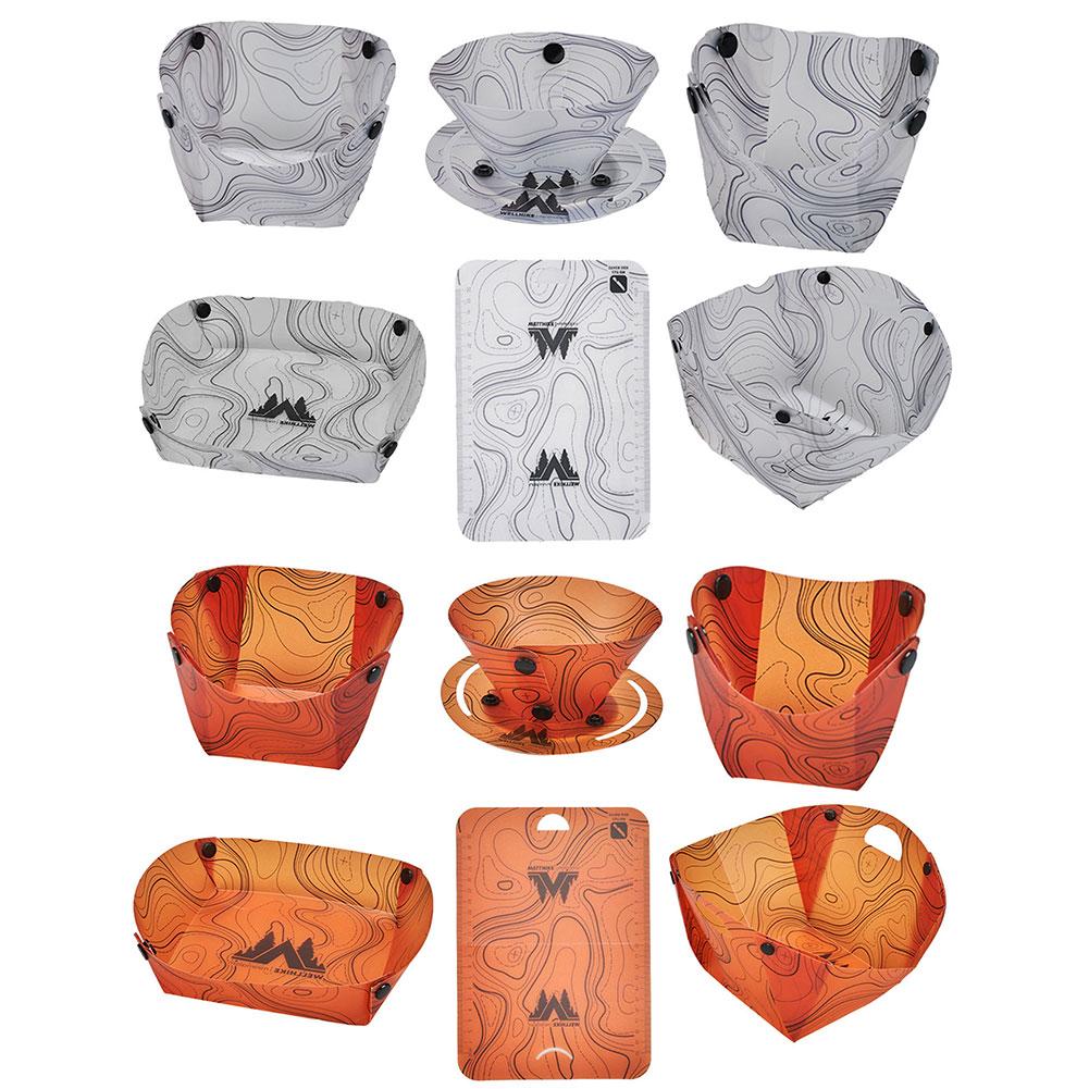 Outdoor Portable Tableware Space Saving Ultra Light Tableware Set Foldable Dinnerware Set for Camping Hiking