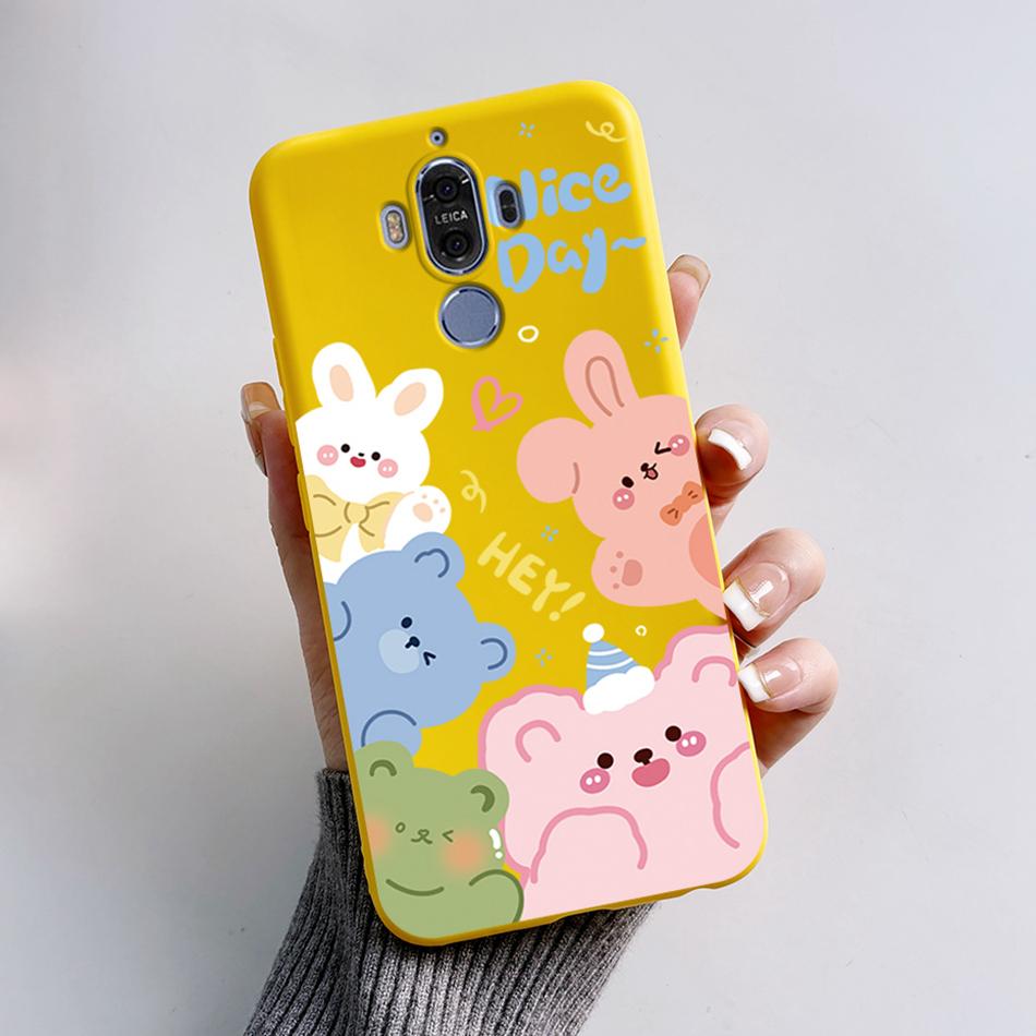 Für Huawei Mate 9 Mate9 MHA-L29 MHA-L09 MHA-AL00 Weiche Hülle Niedlicher Bär Cartoon Frosch Bemaltes TPU Handyhülle Schutzhülle Funda