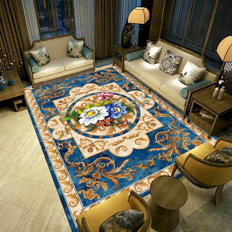 Persian Living Room Carpet  Bedroom Bedside Carpet Retro Ethnic Style Carpet Hotel Home Stay Carpet
