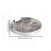 Round Tray with Insert Mirrored Stainless Steel Textured for Coffee Table, Dresser, Entryway