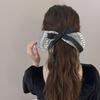 Schleife im Ballettstil, Haargummi für den Dickdarm, Nischendesign für Damen, Kariertes quadratisches Tuch, Haargummi und Dutt-Haarschmuck