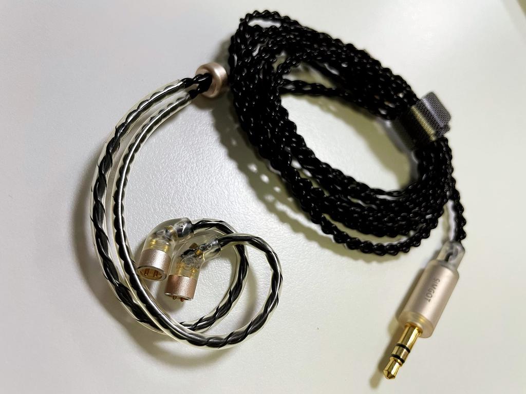 SIMGOT Balanced IEM Upgrade Earphone Replacement Balanced Copper and Single Crystal Copper Hybrid Braided 3.5mm Jack, Cable, Cable, Detachable, 3.5mm