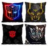 T-Transformer Classic Film Pillow Case Anti-dustmite Pillowcase Invisible Zipper Silky Short Plush Sofa Cushion Cover