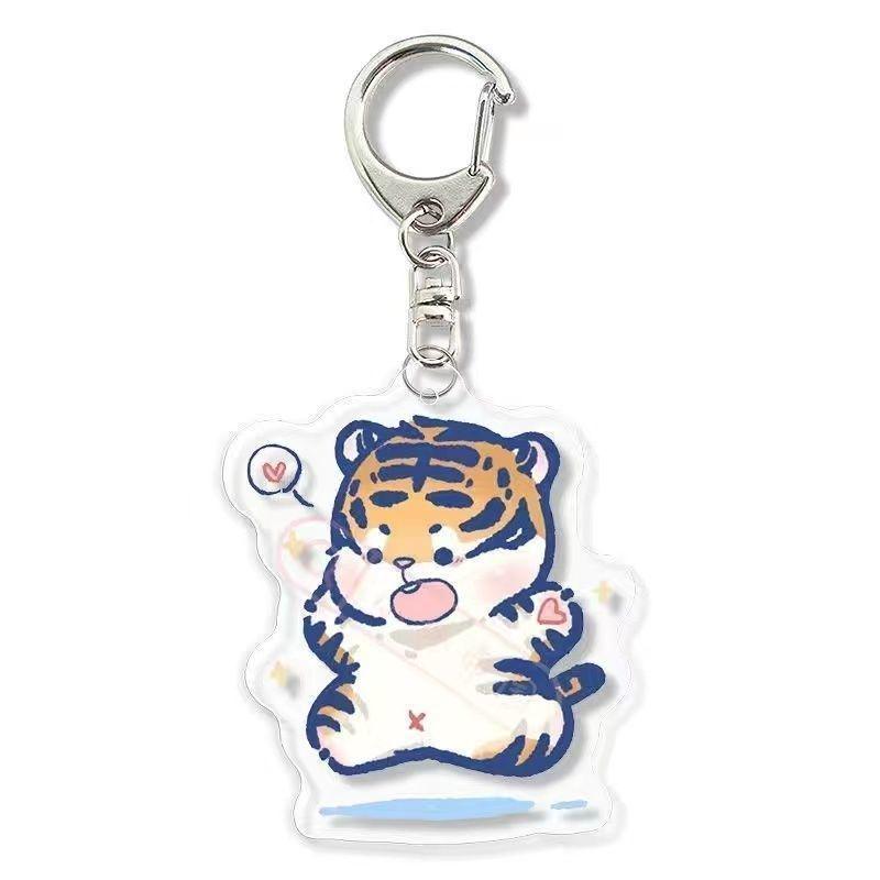 Мультяшный лис Акриловый брелок-подвеска - Милое животное Подарок