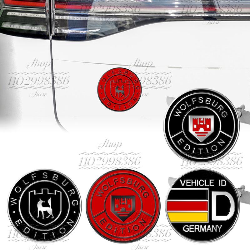 3D Metal Wolfsburg Edition Logo Front Grill Emblem Sticker For Golf Mk5 VW Passat Jetta Tiguan Polo Rear Trunk Side Fender Decor