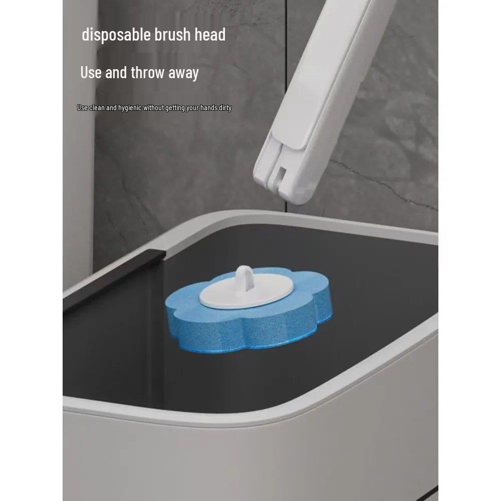 Disposable Antibacterial Toilet Brush Head - Polishing and Cleaning Tool