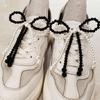 Bowknot Charm for Jewelry Making DIYs Craft Supplies Pearl Bows Shoe Buckle Decors