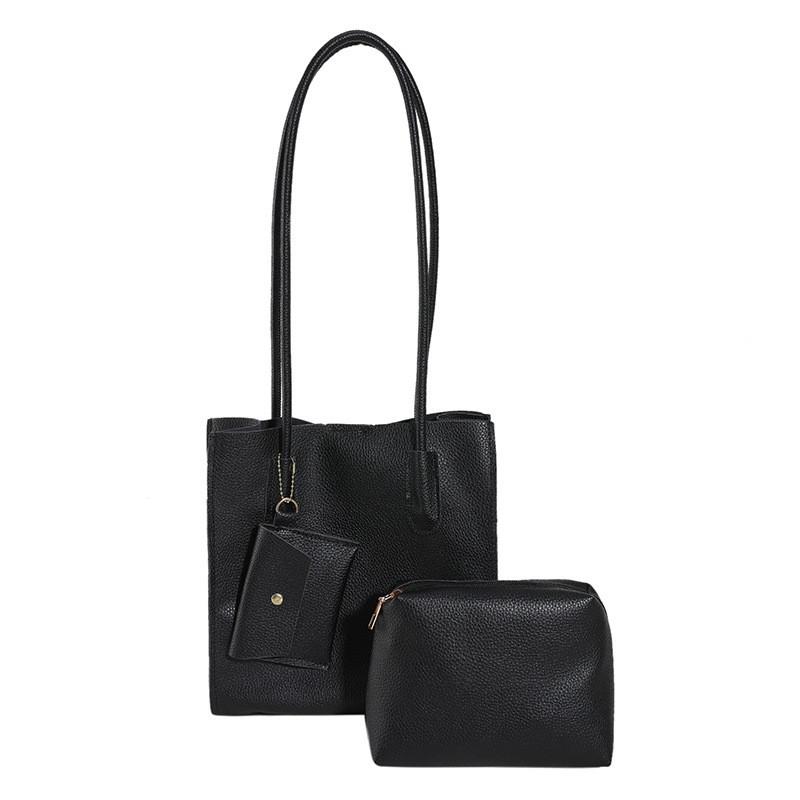 Stylish Street Trend Pu Tote Bag Set For Women Spacious And Elegant Handbag