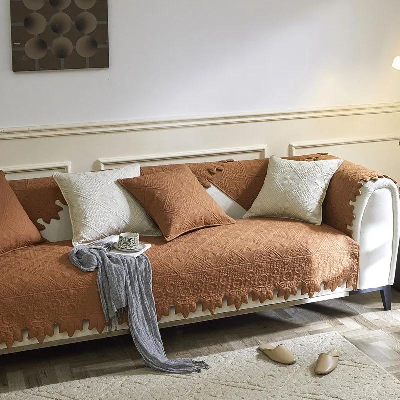 

EIFLOY-Винтажные стеганые чехлы для диванов из хлопка с вышивкой, для гостиной, нескользящие чехлы для диванов, 1, 2, 3 места, дропшиппинг 90x160