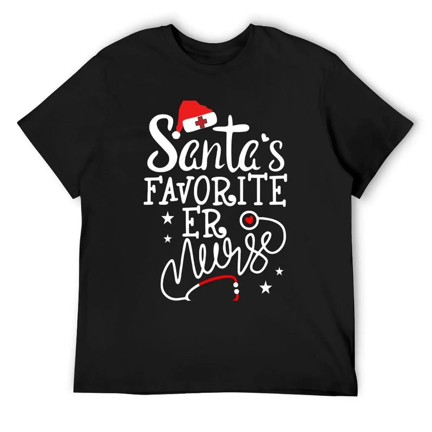 Любимая медсестра скорой помощи Санты футболка на заказ новое издание аниме футболки футболка для мужчин XXXXXL чёрный