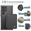 Magnetische 2-in-1 Abnehmbare für Samsung Galaxy S25 Edge S25 S24 S23 S22 S21 S20 Ultra Brieftaschenhülle mit Kartenhalter, RFID-Blockierung