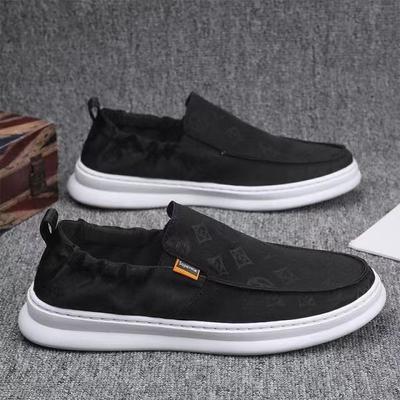 Canvas Herrenschuhe atmungsaktive Stoffschuhe trendige vielseitige Herren Sport- und Freizeit Board Schuhe grau trendige Schuhe