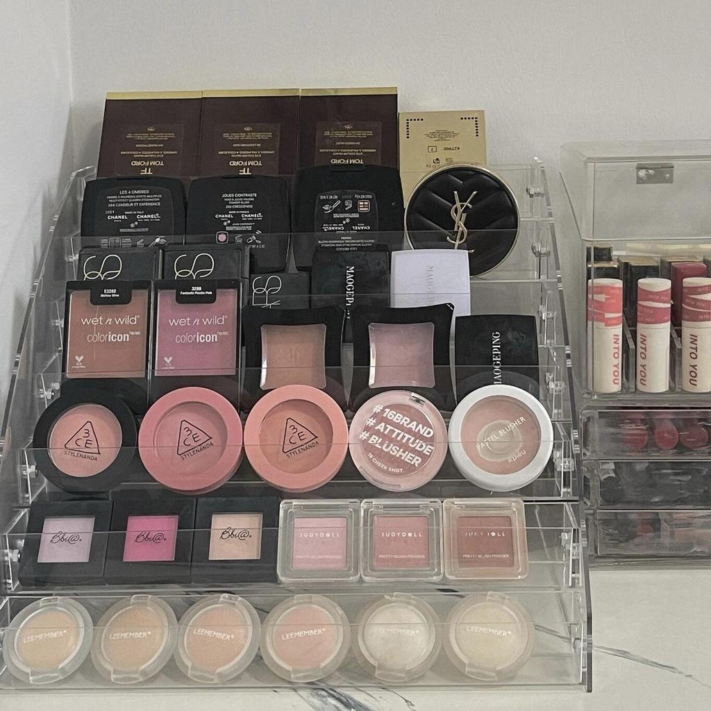 Transparent Multi-Layer Cosmetic Organizer for Nail Polish and Eyeshadow Palettes
