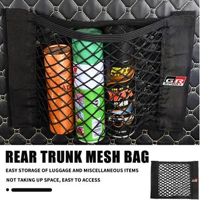 For Car Trunk Net Pocket Mesh Bag Storage Holder Auto Interior Accessories GR Sport Corolla Yaris Aygo Prius RAV4 Crown