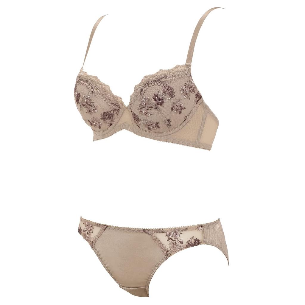 AMOSTYLE BY Triumph Entry Collection Cup Bra Panty Set M005 C65M 3/4 & (Romantic Bouquet) Women's (Red)