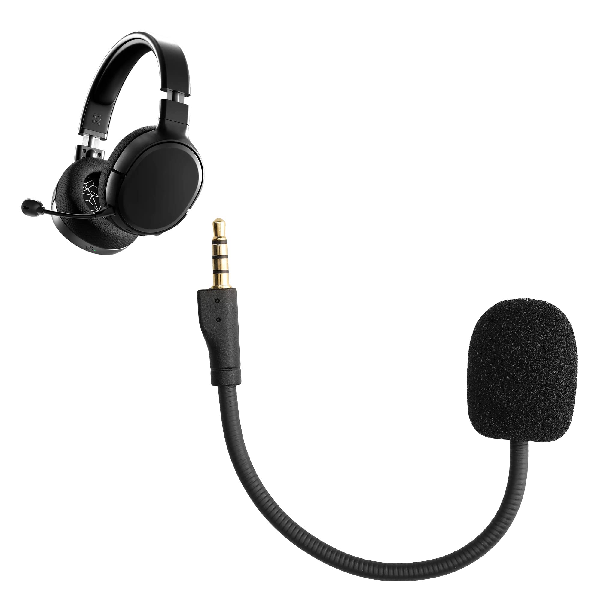 

kwmobile Совместимый с SteelSeries Arctis 1 Сменный микрофон Игровая гарнитура Съемный Черный - 3,5 мм чёрный