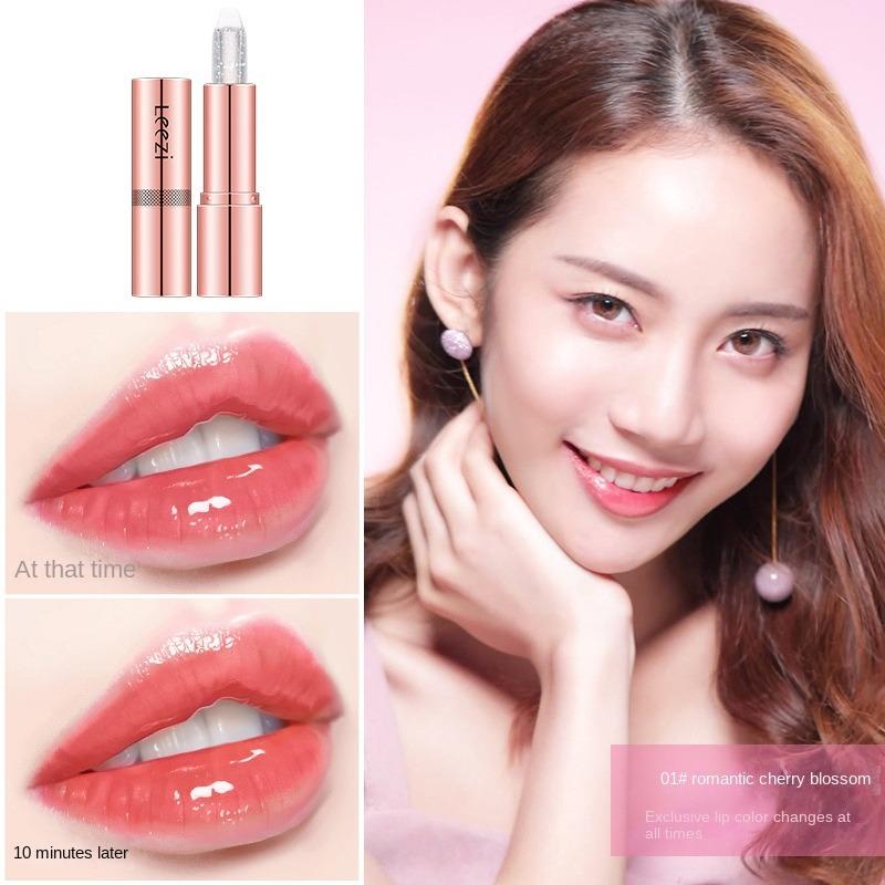 

Губная помада Leezi Flower Warm Change Petal Lipstick с цветочной помадой поставляется со светом для увлажнения и осветления линий губ 01