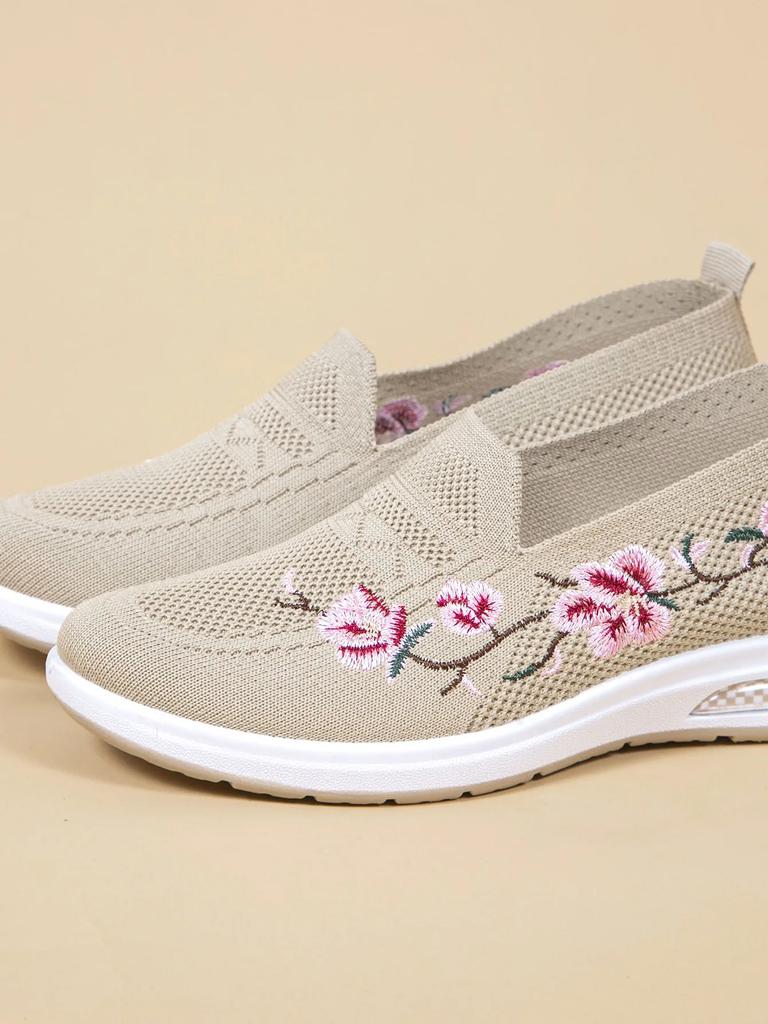 Spring new women's sports shoes, fashionable, breathable, lightweight, non-slip, wear-resistant, casual sports shoes, flat shoes