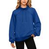 Women's Stand Collar Sweatshirt Oversized Turtleneck Drawstring Pullover Long Sleeve Top