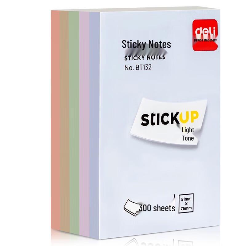 Deli 5-Color Pastel Sticky Notes