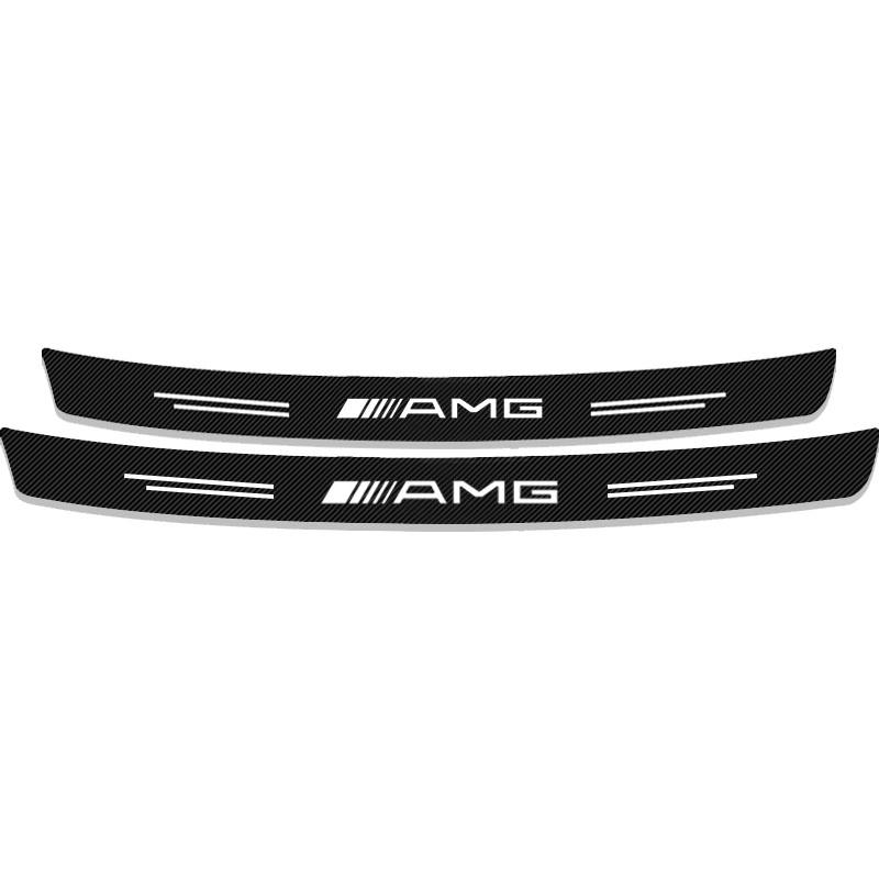 Carbon Fiber Car Trunk Rear Bumper 3D Sticker Guard Plate Protector For Mercedes-Benz AMG C500 C200 C300 A B C E GLA CLA GLK GL ML GLE W204 W205 W211
