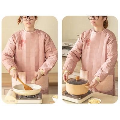 Thickened Kitchen Cooking Apron Stain-proof Waterproof Dishwashing Cleaning Apron Breathable Oil-proof Catering Work Clothes