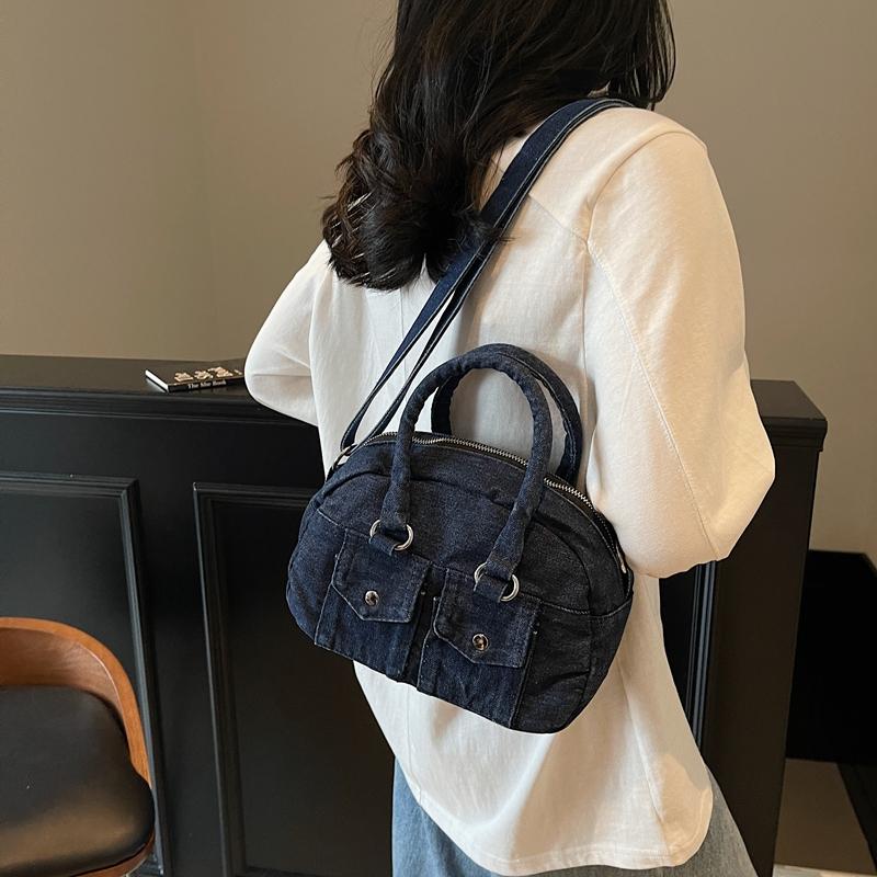 Women's Denim Shoulder Bag Large Capacity Small Square Bag
