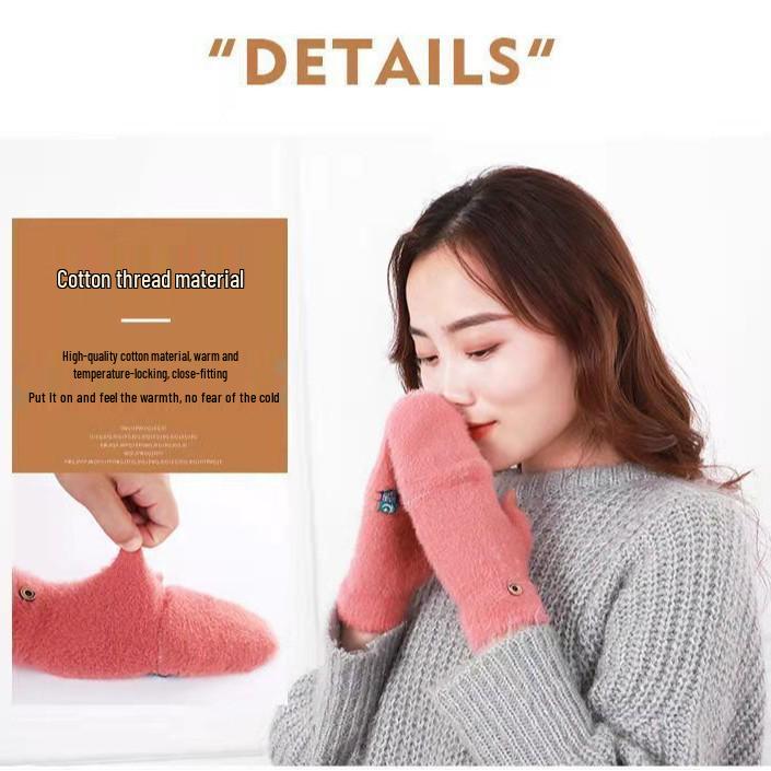 Newcomer Special: Plush Fingerless Gloves with Flip Tops for Autumn & Winter