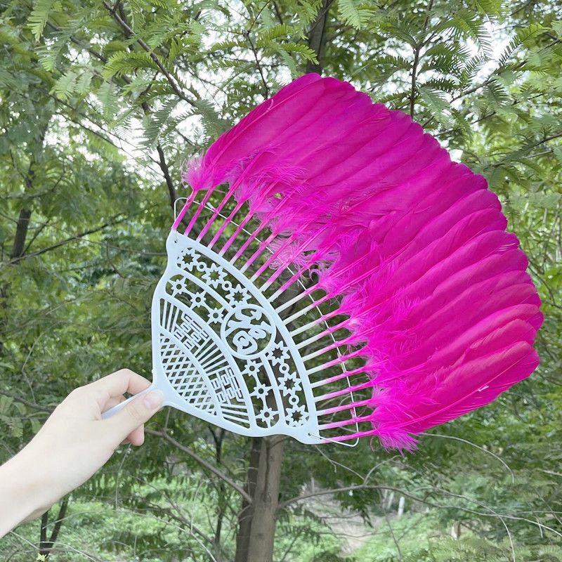 Веер из гусиных перьев Кунмина - Стиль Чжугэ Ляна, Трехслойный, Подарок на Праздник лодок-драконов