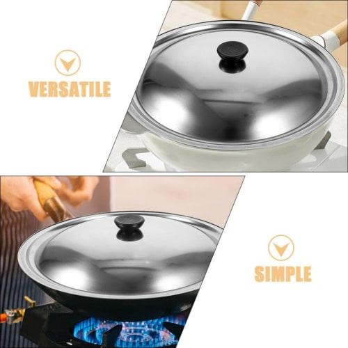 Veemoon Stainless Steel Pot Lid with Convenient Knob for Frying Pans and Pots