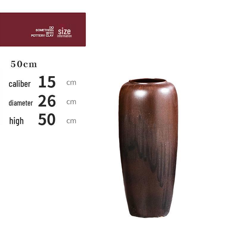 Retro Ceramic Floor Vase for Living Room and Hotel Décor