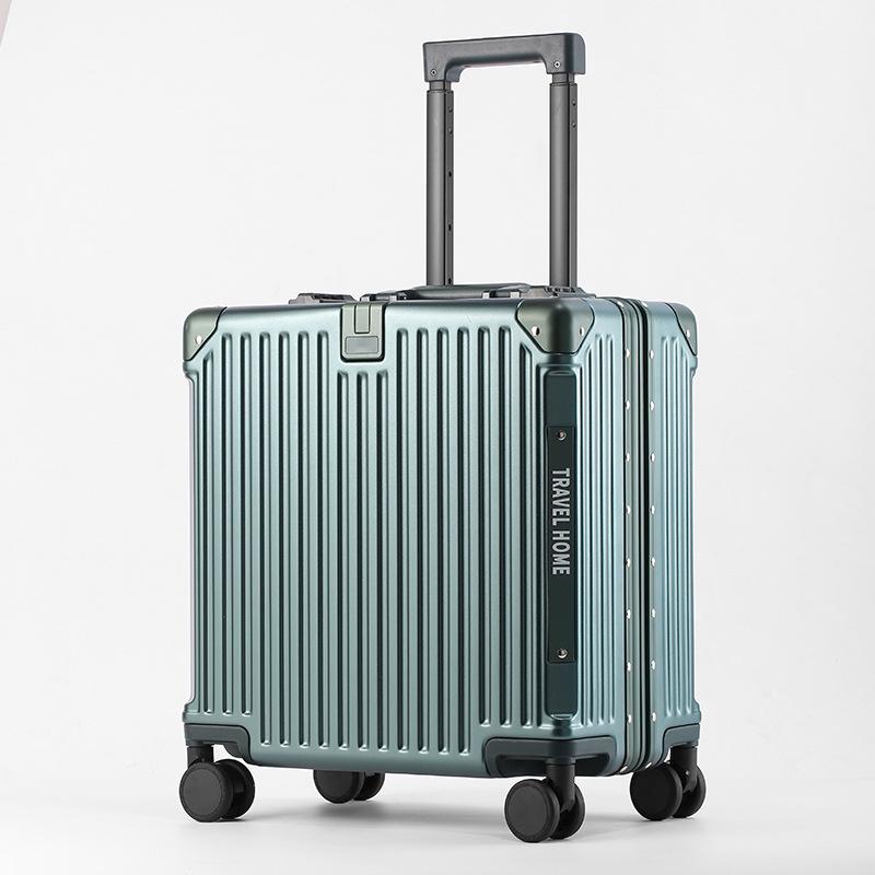 Lightweight Aluminum Carry-On Suitcase, 18-Inch for Women or 20-Inch for Men, with Password Lock