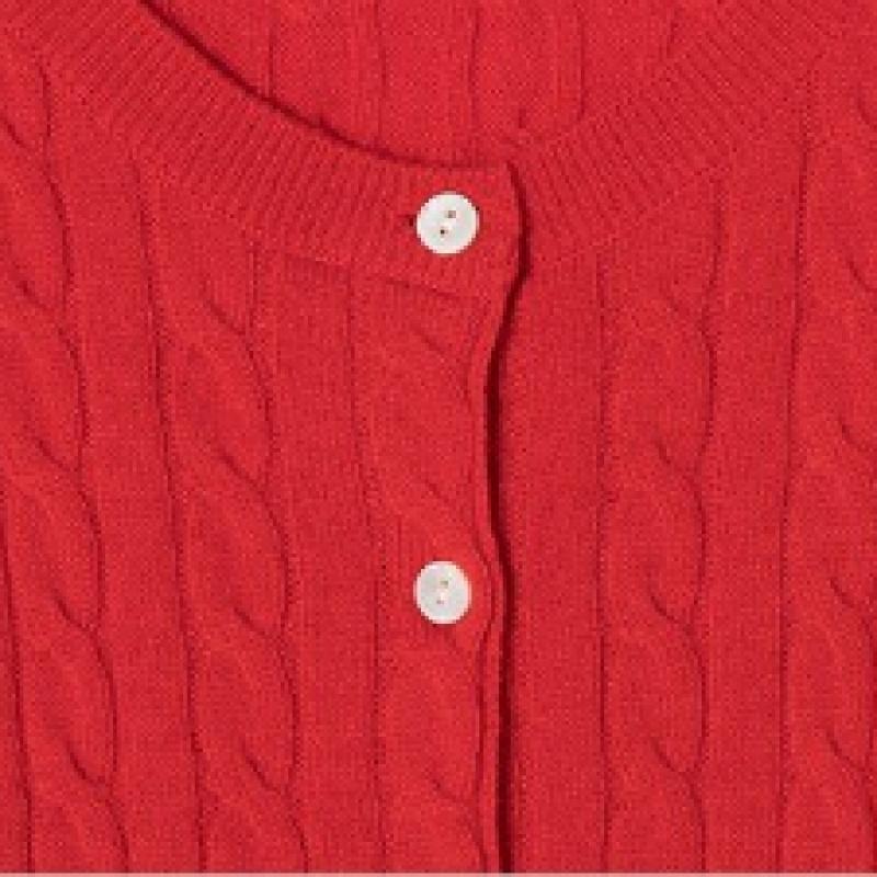Lacoste Women S Cable Crewneck Cardigan Af091e 54n 240