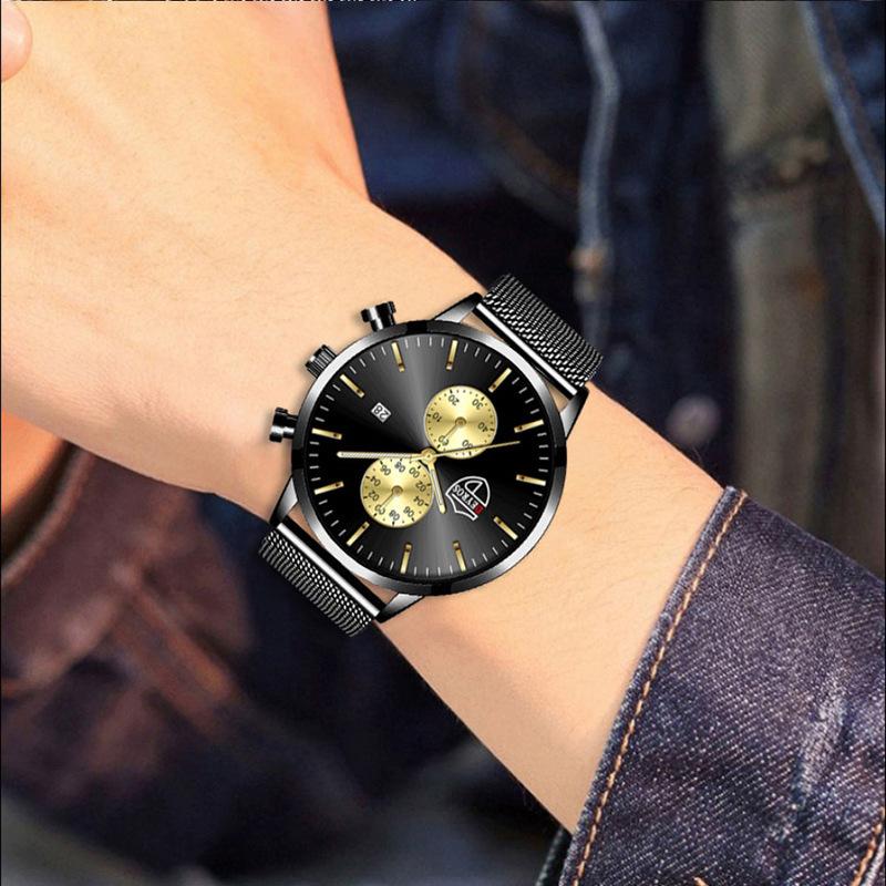 Men's Fashion Date Luminous Watch Men's Quartz Watch Steel Watch Men's Gift