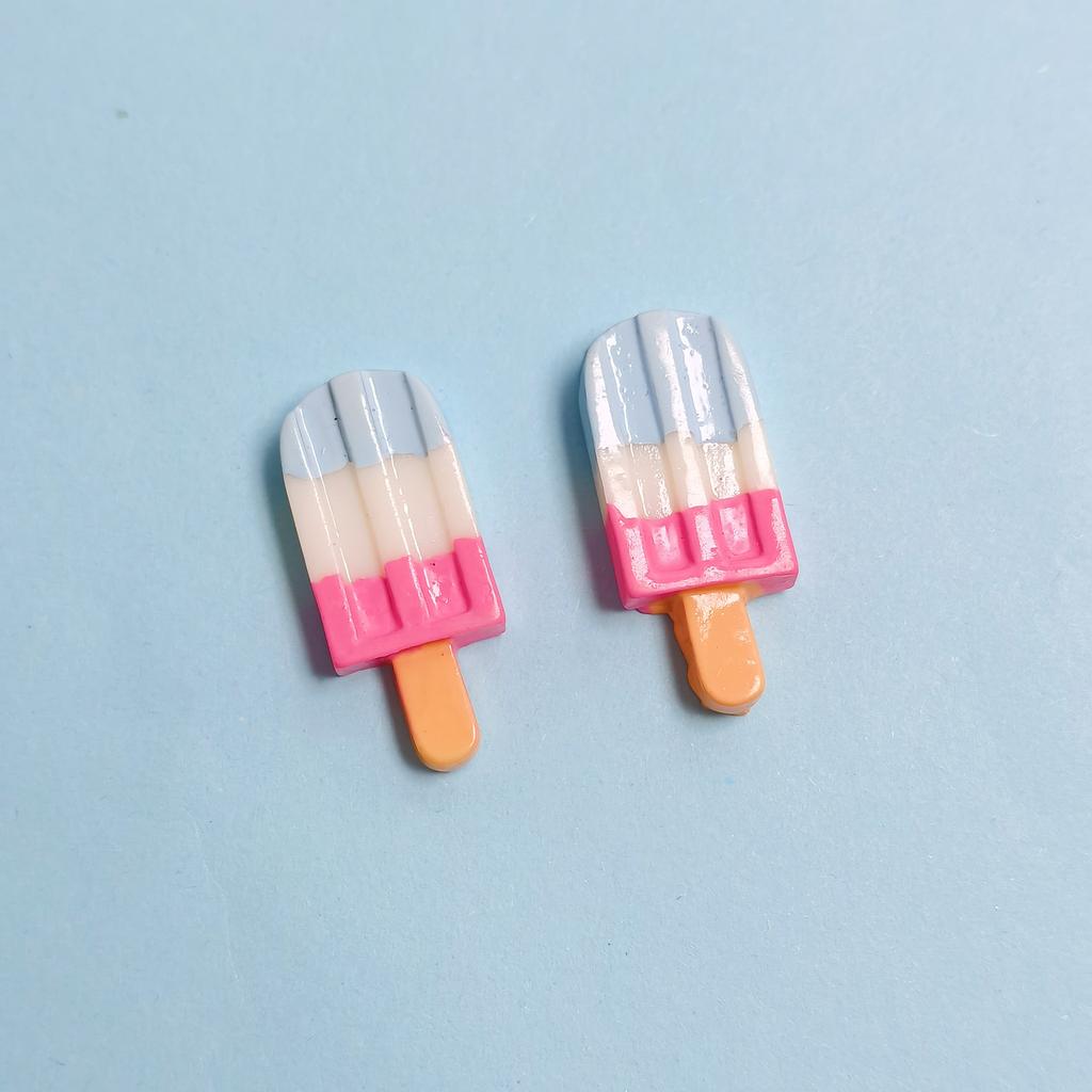 100Pcs/Bag Resin Colorful Ice-Lolly Dessert Sweets Flatback Cabochons for Scrapbooking Phone Case Jewelry Making Supplier