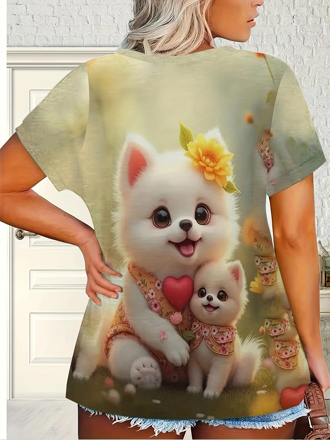 Plus Size - Plus Size - Plus-Size Women S Short-Sleeve T-Shirt with a Comfortable. Casual. And Elegant Vacation Style Print M дубильная кора