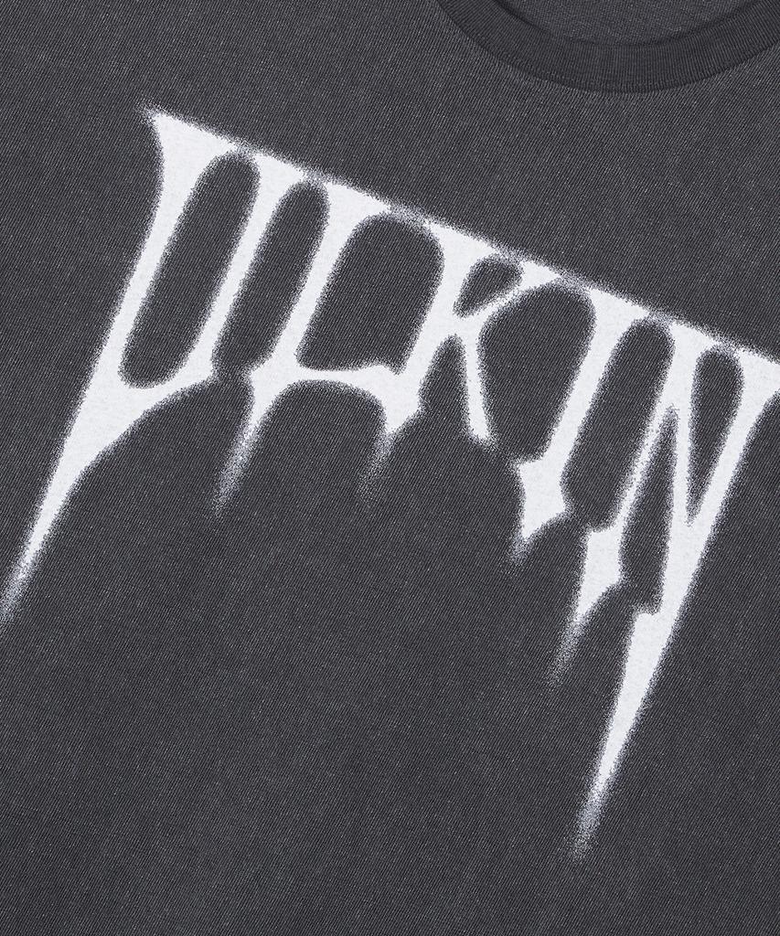 ULKIN Smudging Skull Graphic Short Sleeve T-Shirt_Charcoal