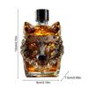 Whiskygläser Wolfsskulptur Weinglas Ästhetisch Sammelbar Wolfsmotiv Glasflasche Für Cocktail Whisky Reise