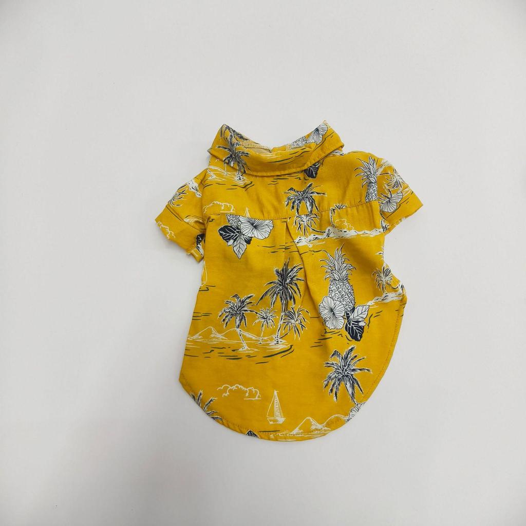 Summer Beach Style Dog Shirt - Anti-Shedding Two-Legged Apparel for Small Dogs