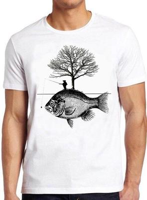 Fishing Fisherman Funny Fish Sea Bream Bass Tree Cool Gift Tee T Shirt 2322