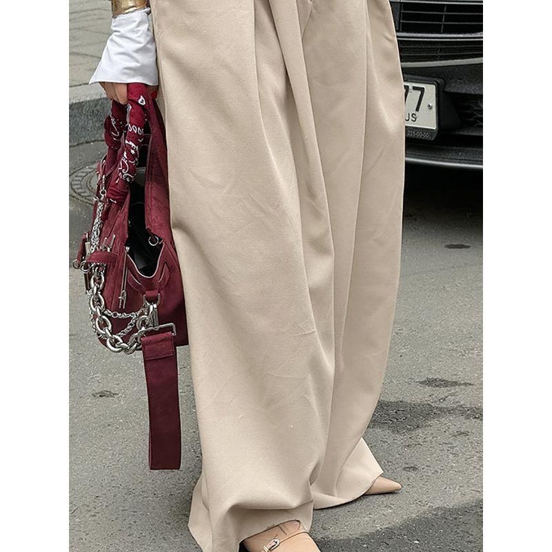 Fashion 2025 Fall and Winter Unique Design Women's Pants Khaki Loose Casual Loose Pants